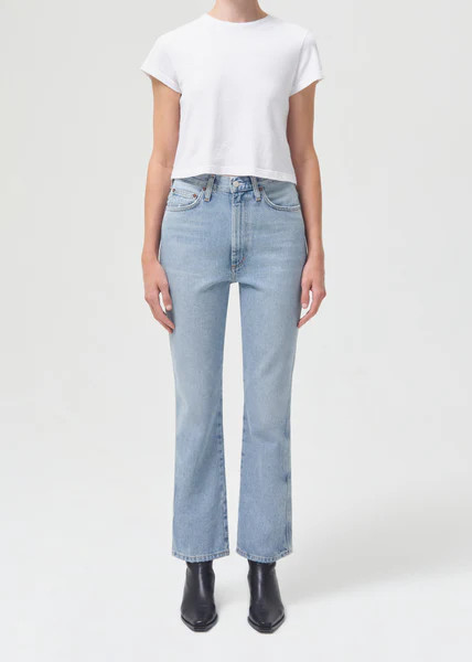 Adine Shrunken Tee in White | AGOLDE