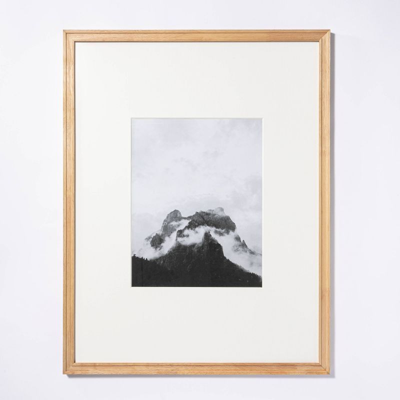 21.24&#34; x 27.24&#34; Matted to 11&#34; x 14&#34; Gallery Frame Natural Wood - Threshold&#8482;... | Target