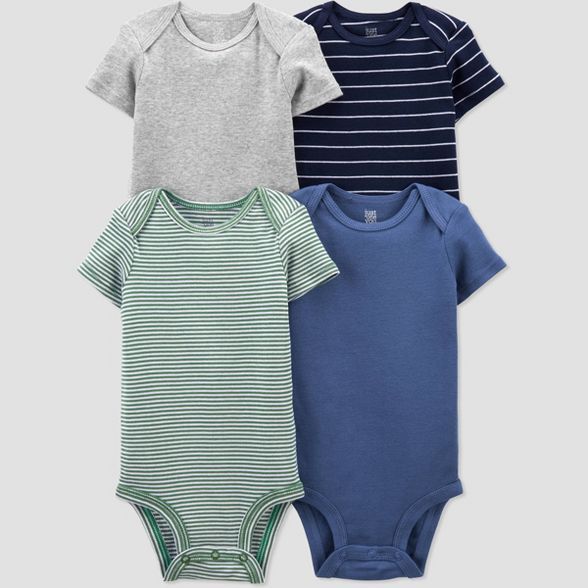 Baby Boys' 4pk Solid Bodysuit - Just One You® made by carter's Blue | Target