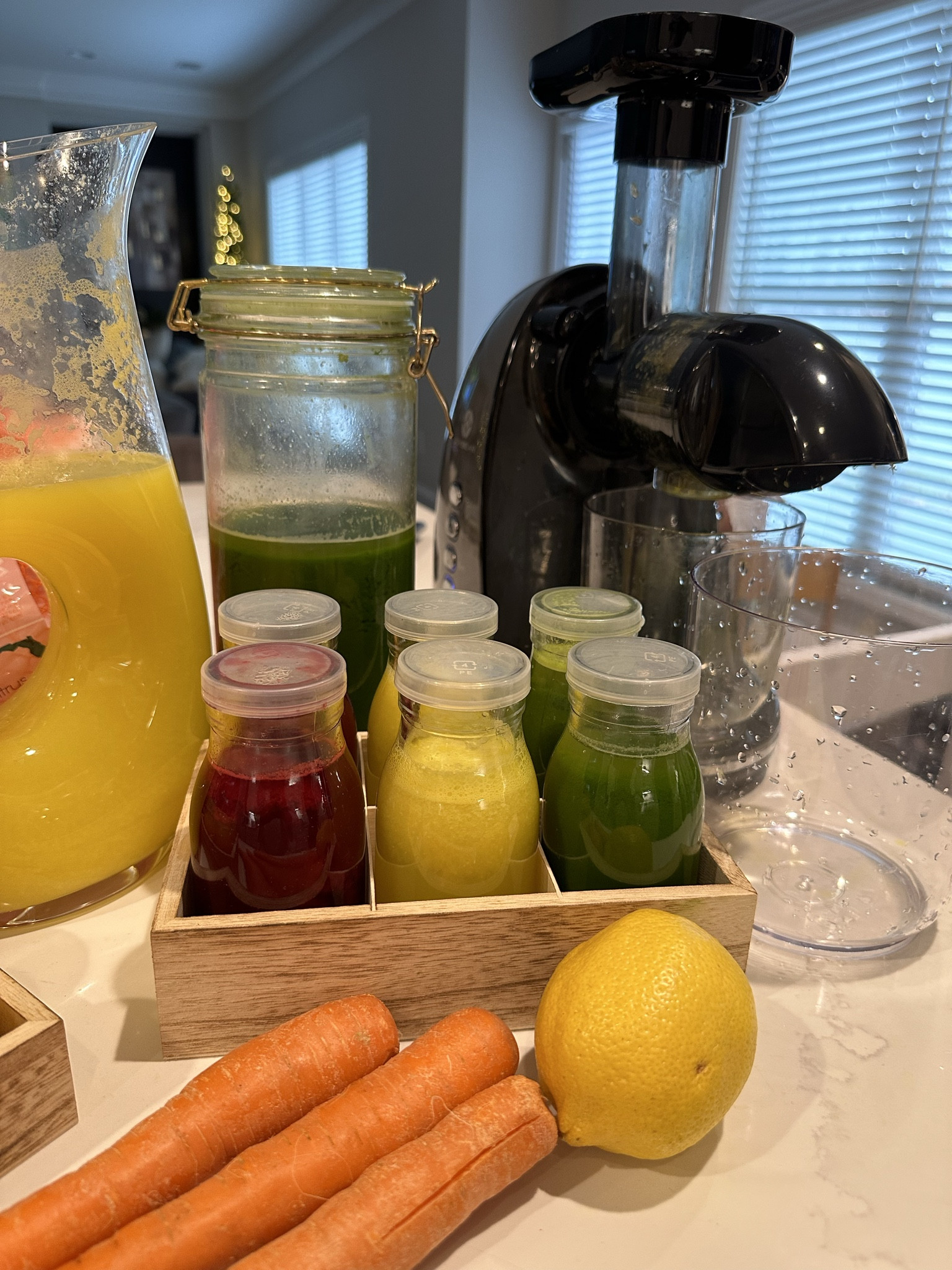 This juicer is amazing. I made my hubby’s weekly juices and stored them in these super cute bottles that my mother in gave me. 

Shop this affordable juicer now. I don’t have the exact links to these containers but I linked some best sellers on Amazon for you to get your juicing kit started.

Enjoy!

#LTKhome #LTKfitness