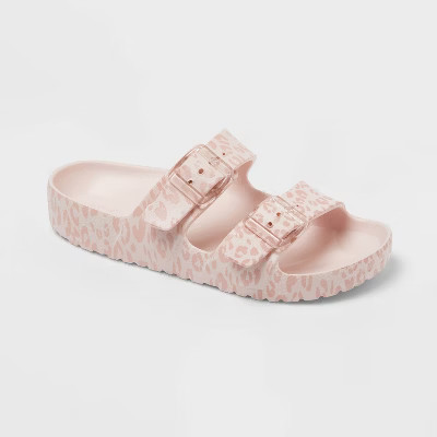 Kids' Noa Footbed Sandals - Cat & Jack™ Pink 6 | Target