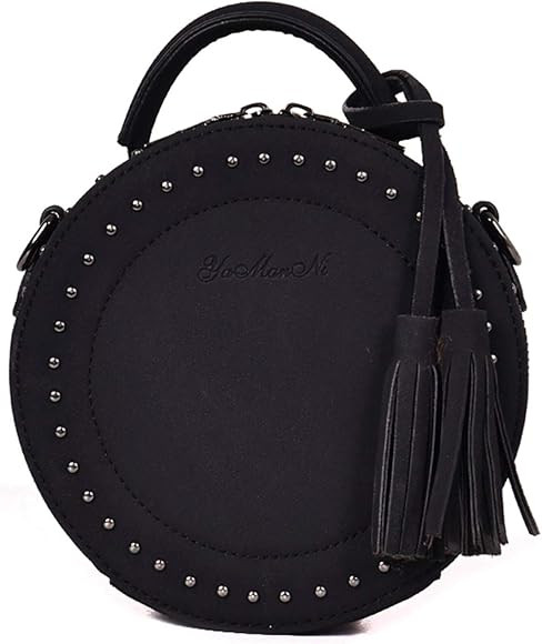 SUKUTU Circle Round Crossbody Bag Purse Clutch Woman Girls Vintage Rivet Trendy Shoulder Handbag ... | Amazon (US)
