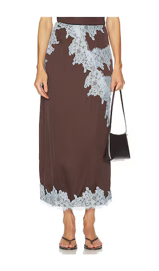 Chocolate Melanie Skirt in Brown | Revolve Clothing (Global)