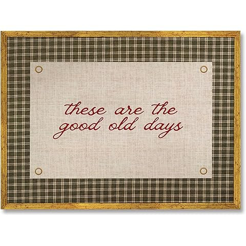 Framed These Are The Good Old Days Wall Art, Vintage Family Inspirational Quote Pictures Wall Dec... | Amazon (US)