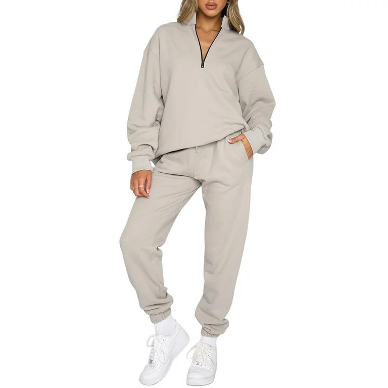 Aleumdr Women's Lounge Sets Long Sleeve Pullover Long Sweatpants Two Piece Outfit Tracksuit Sweat... | Walmart (US)