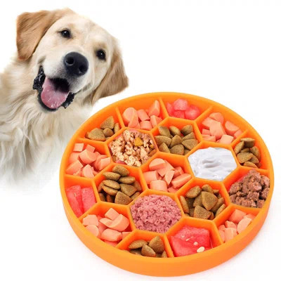 Slow Feeder Dog Bowls, Silicone Dog Bowl With Suction Cups For Fast Eaters, Non-Slip & Anti Gulping, Dishwasher Safe, Reduces Anxiety, Slow Feeding Do | Wayfair North America