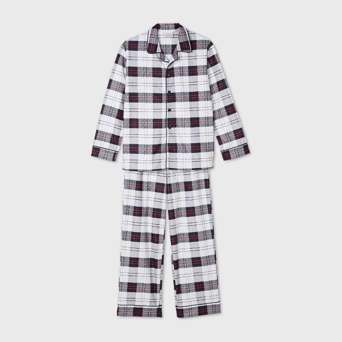 Kids' Holiday Plaid Flannel Matching Family Pajama Set - Wondershop™ White | Target