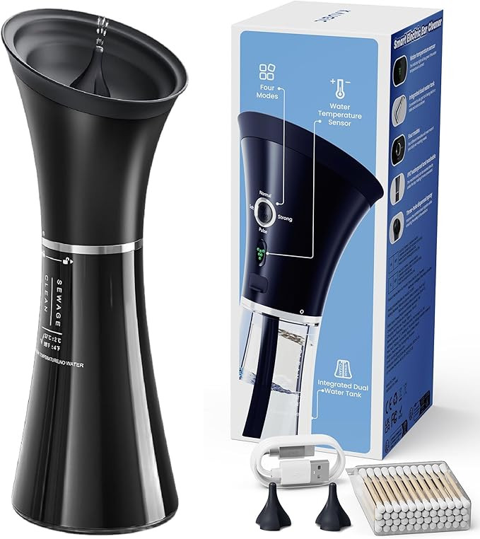 Ear Wax Removal, Ear Irrigation Kit with 1-Piece Waste Tank, Safe Water Temperature  Sensor, IPX7... | Amazon (US)