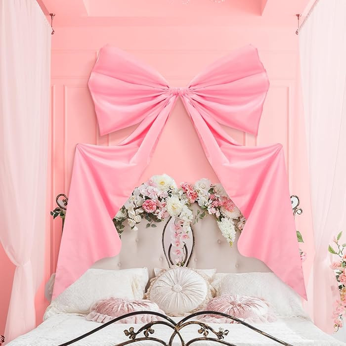 Big Wall Bow Decorations 39 x 72 Inch Giant Birthday Party Decor Ribbon Hanging Tie Bow Decor for... | Amazon (US)