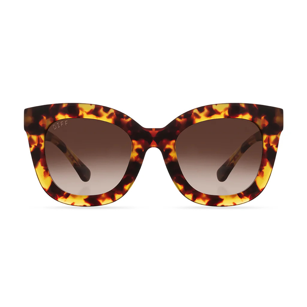 COLOR: amber tortoise   brown gradient sunglasses | DIFF Eyewear
