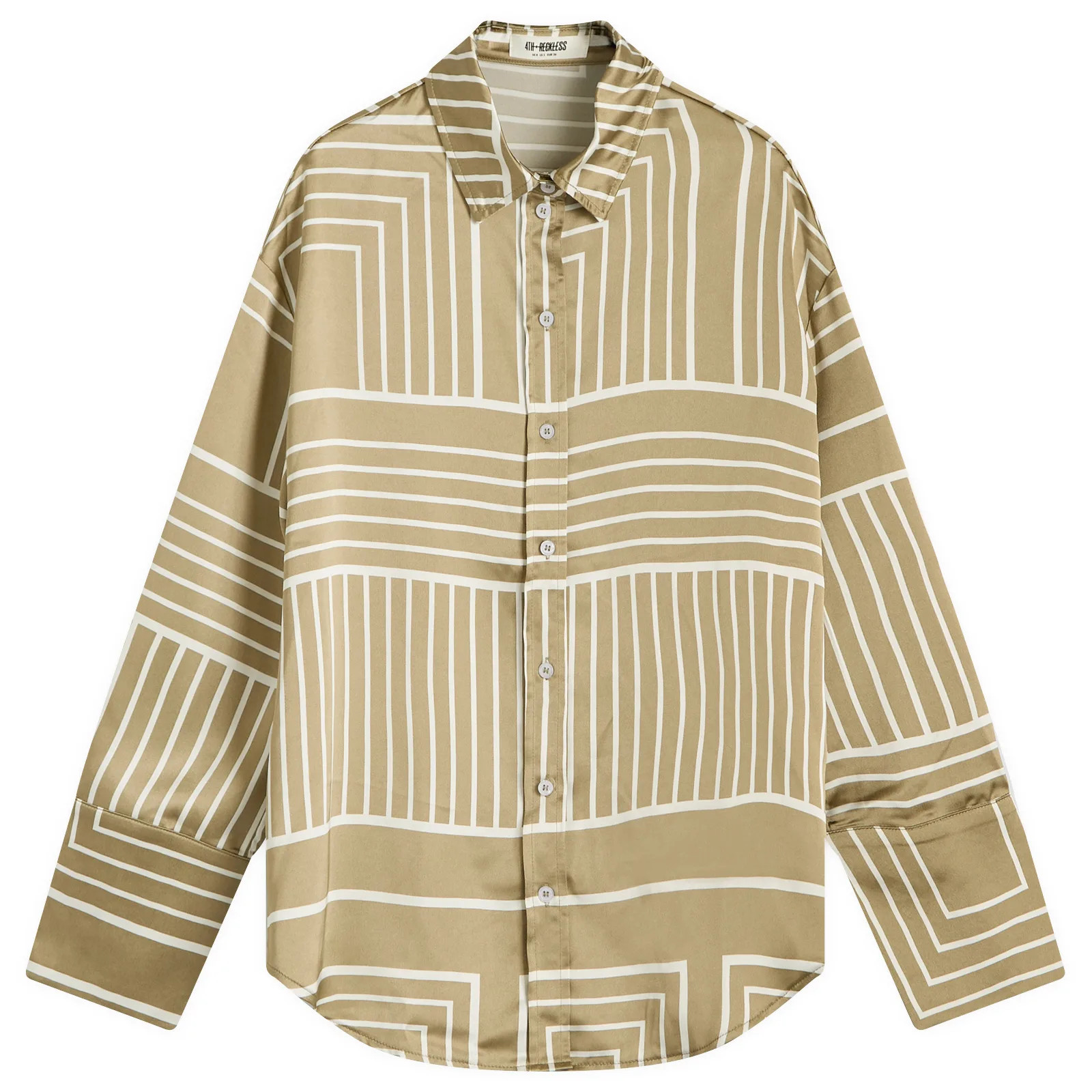 4th & Reckless Women's Amira Shirt Sage Print | END. Clothing