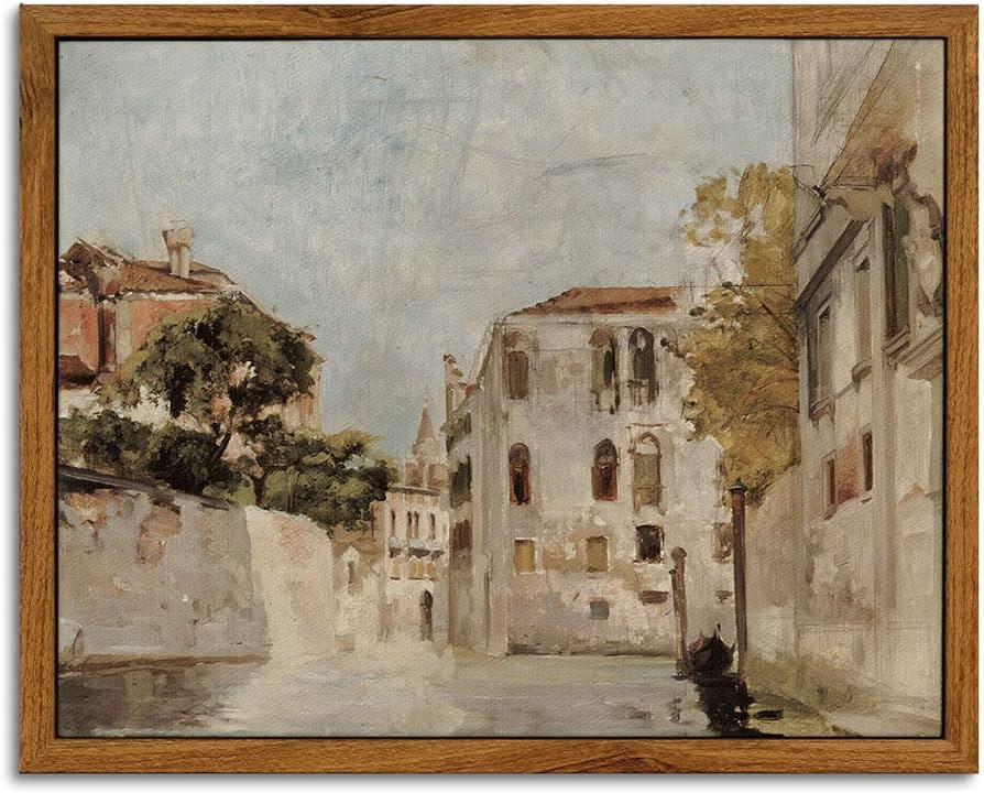 InSimSea Framed Wall Art for Living Room Classical Cityscape Vintage Fall Wall Decoration View of... | Amazon (US)