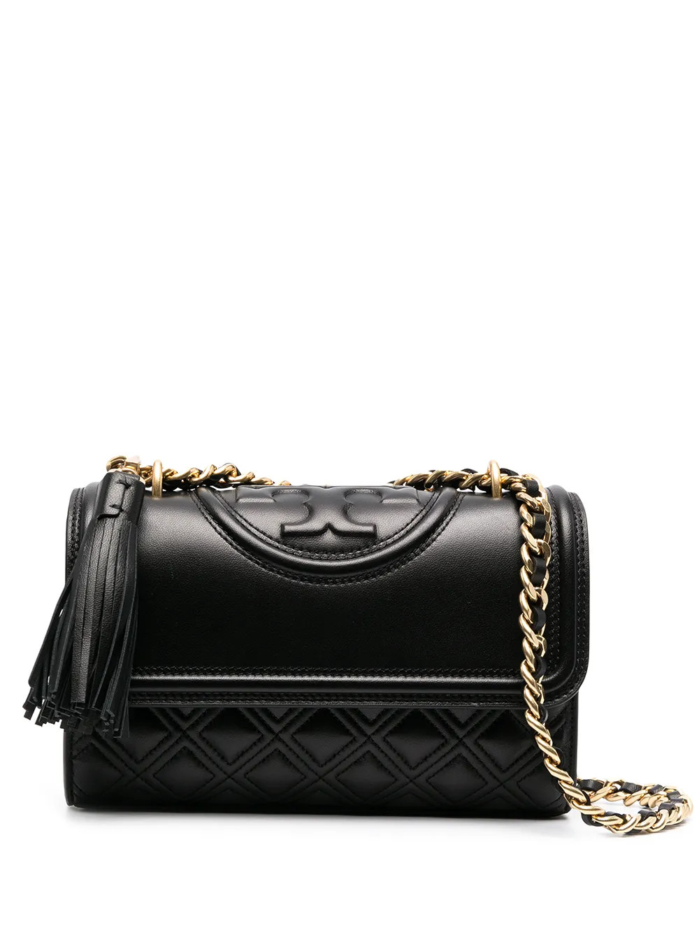 logo embossed quilted shoulder bag | Farfetch (US)
