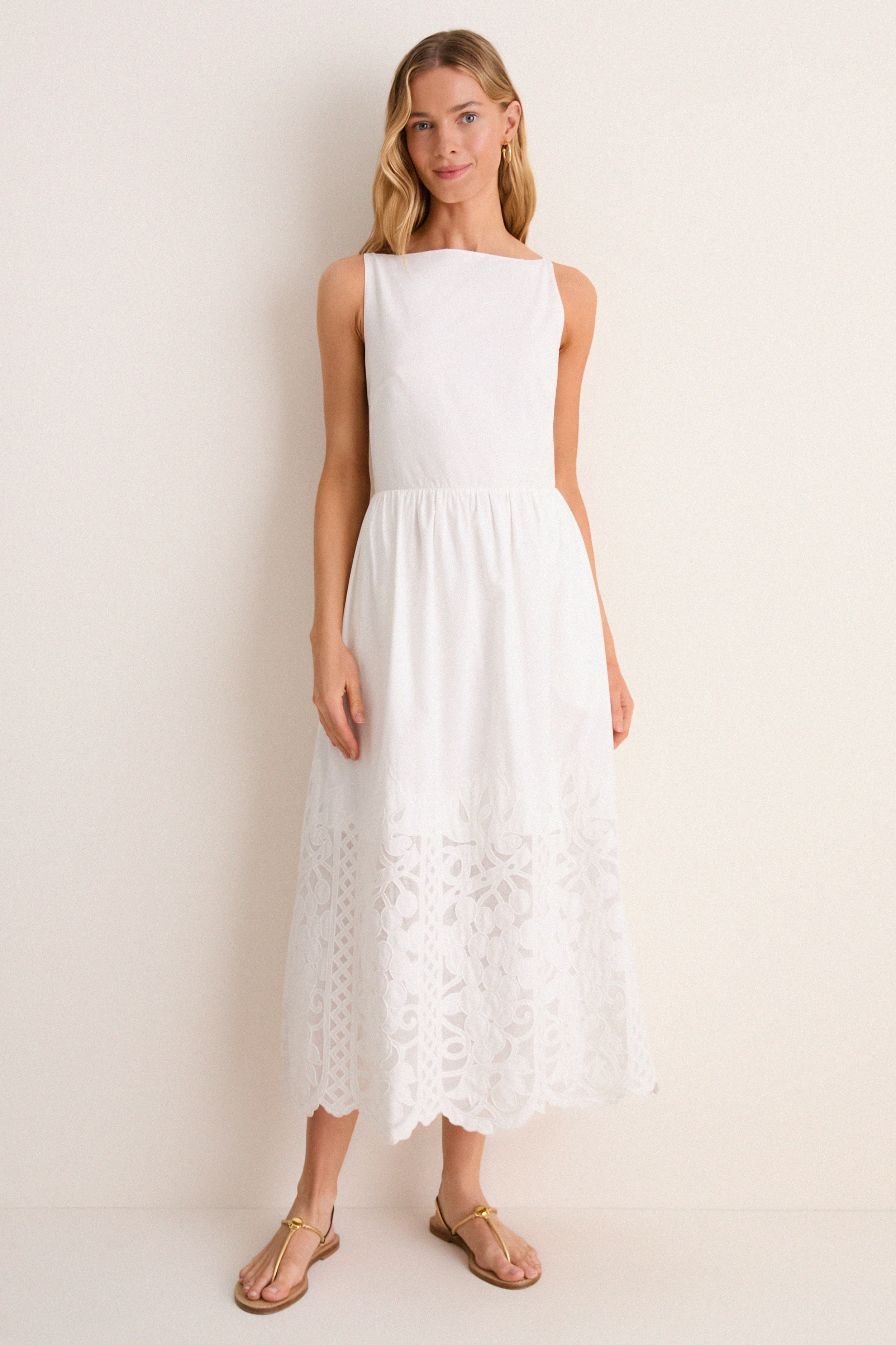 Corvina Embroidered Eyelet Manola Dress | Tuckernuck (US)