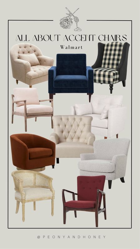 Check out all of these stylish and trendy accent chairs for your living room, office, or bedroom!  #accentchair #homedecor #livingroom #chair #armchair #walmart #walmarthome

#LTKhome #LTKstyletip #LTKFind