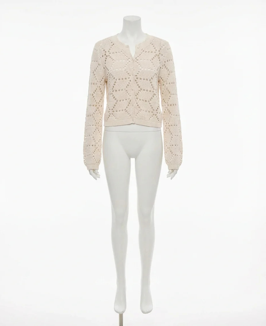 Rosalyn Sweater Cardigan In Crystal | Shop Simon