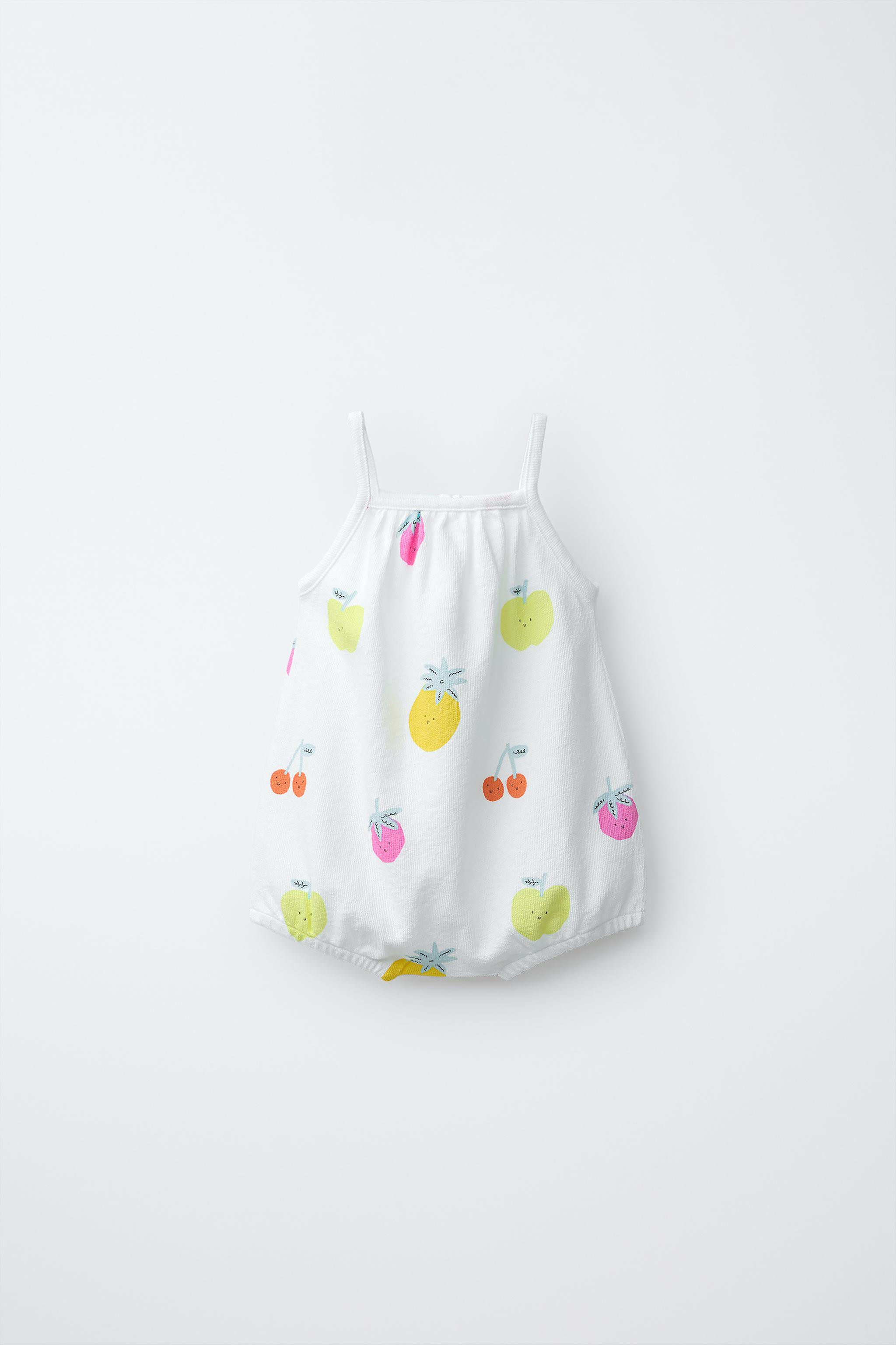 FRUIT PRINT SHORT ROMPER | Zara US