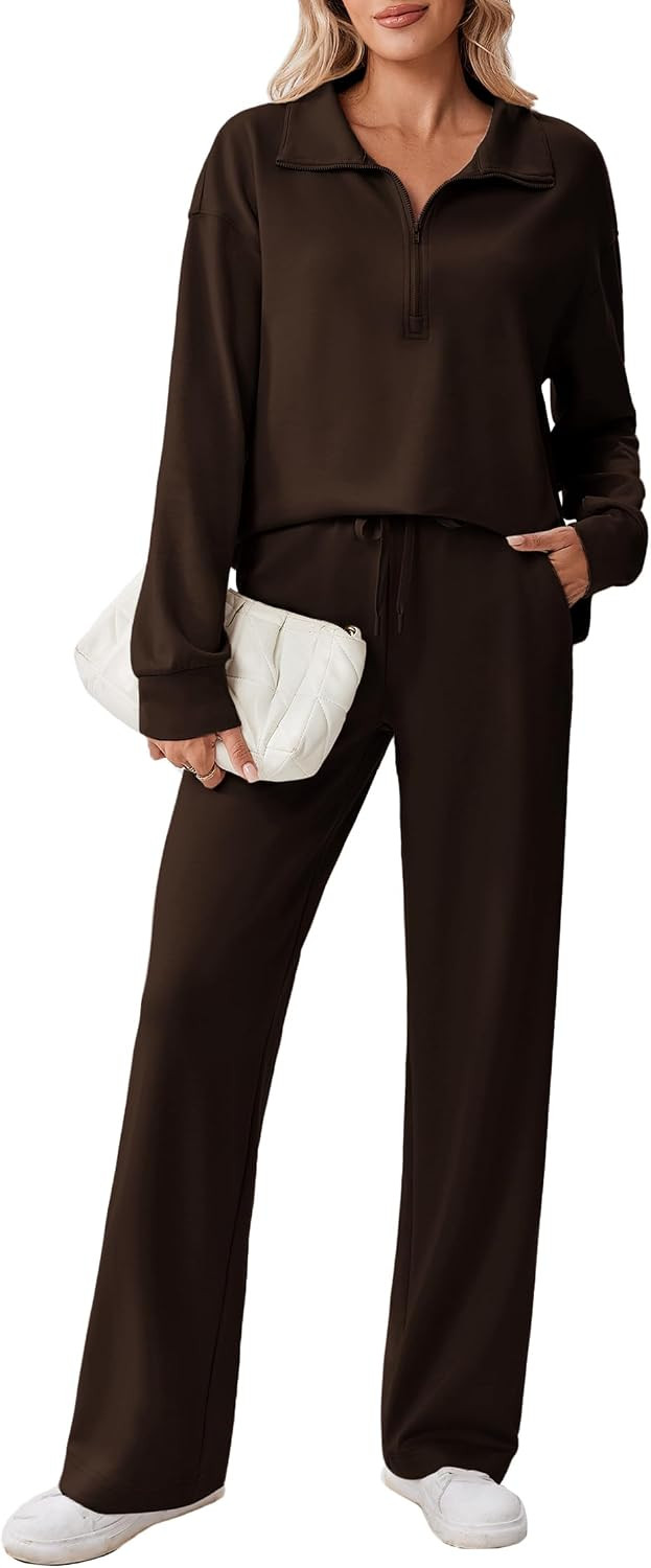 PINSPARK 2 Piece Sets for Women 1/2 Zip Sweatsuit 2026 Matching Outfit Fall | Amazon (US)