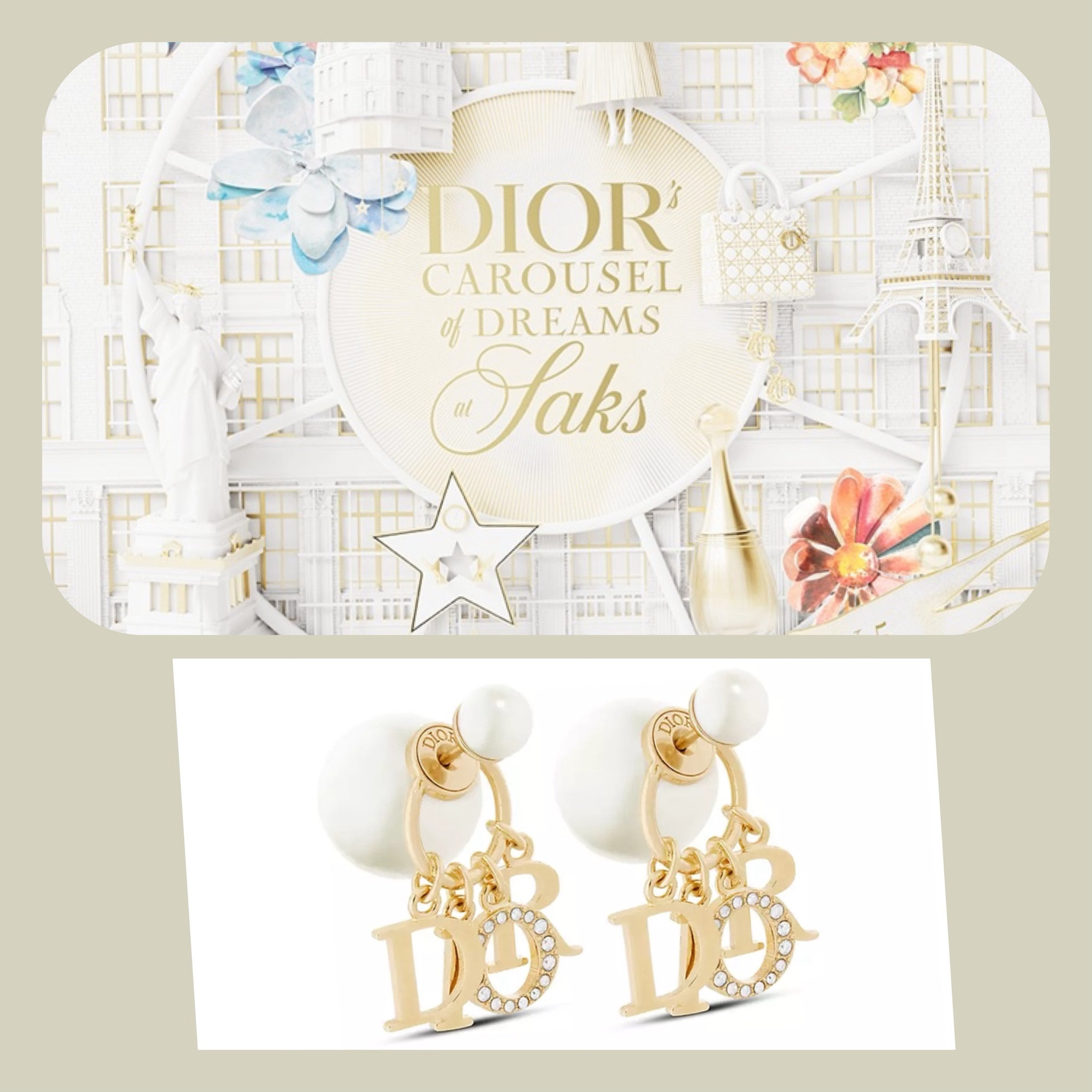 The Dior Tribales earrings are a modern take on a classic design. Featuring white resin pearls and gold-finish metal, the earrings showcase the iconic D.I.O.R. signature with the letter O adorned in a pavé of sparkling crystals. Showcasing bold and elegant style, the earrings can be easily paired with other pieces from the Dio(r)evolution line. #dior #carouselofdreams #ChristianDior #earrings 

#LTKHoliday #LTKstyletip #LTKU