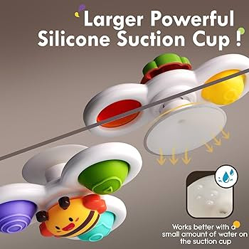 ALASOU 3PCS Pop up Suction Cup Spinner Toys for 1 Year Old Boy Girl|Novelty Spinning Tops Toddler... | Amazon (US)