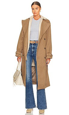Lovers and Friends Mulholland Coat in Cinnamon Brown from Revolve.com | Revolve Clothing (Global)