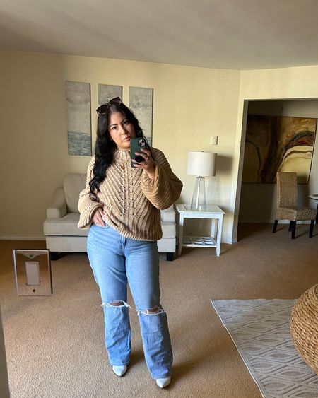 Traded in a winter coat in upstate New York for a loose knit sweater in San Diego! | Cable knit, spring, Southern California, winter, birthday, jeans, cute top, sunnies, sunglasses, airbnb

#LTKstyletip #LTKcurves #LTKSeasonal