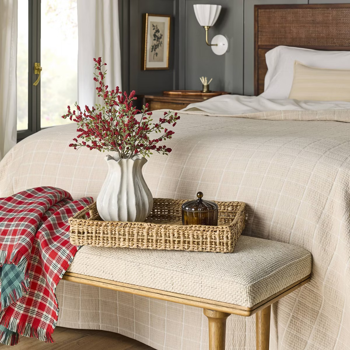 22" Faux Red Berry Artificial Bundle - Hearth & Hand™ with Magnolia | Target