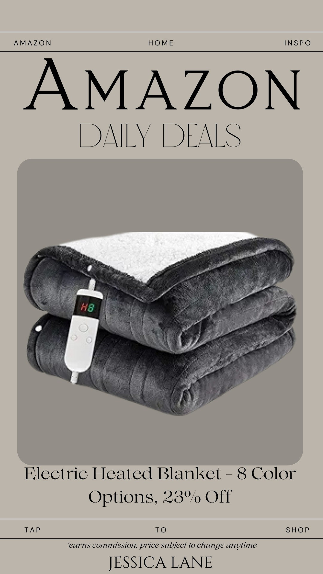 Turn up the cozy with this electric heated blanket available in eight gorgeous colors. Soft, warm, and perfect for relaxing evenings or chilly mornings.#AmazonHome #CozyLiving #HeatedBlanket #HomeEssentials #LTKFinds

#LTKGiftGuide #LTKFindsUnder50 #LTKSeasonal