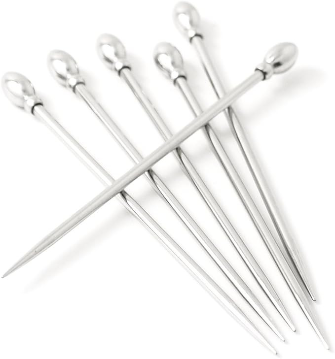 Prodyne Classic Martini Picks (Set Of 6), 1 EA, Metallic | Amazon (US)