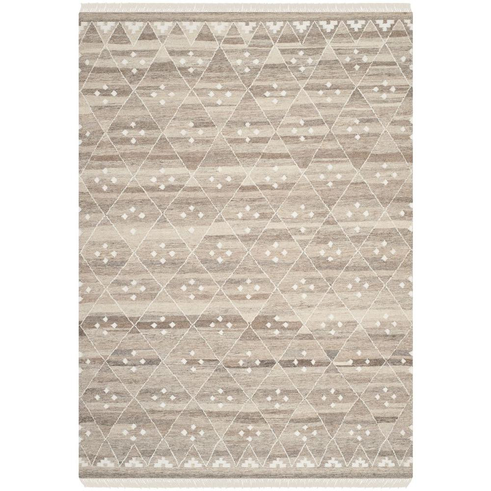 Safavieh Natural Kilim Natural/Ivory 4 ft. x 6 ft. Geometric Area Rug-NKM316B-4 - The Home Depot | The Home Depot
