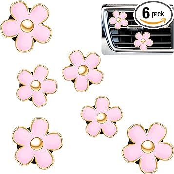 6 Pcs Daisy Flower Air Vent Clip Air Conditioning Outlet Clip Car Air Freshener Clip Charm Car In... | Amazon (US)
