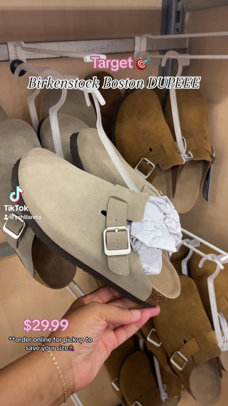 Target DUPES! These are the perfect dupe for the Birkenstock Boston clogs and Chloe Nama stitch sneakers!! Buy online to save your size #target #birkenstock #birkenstockdupe #targetfinds #dupe

#LTKunder50 #LTKFind #LTKshoecrush