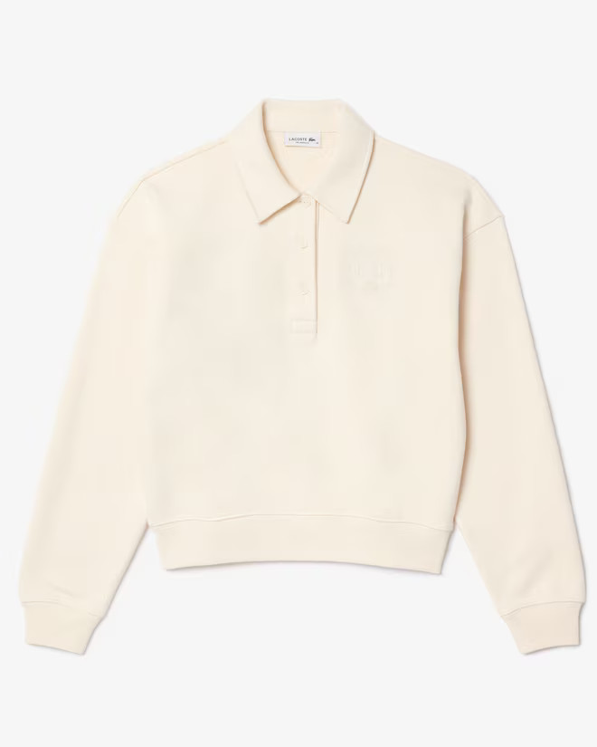 Women's Embroidered Fleece Polo Sweatshirt | Lacoste (US)