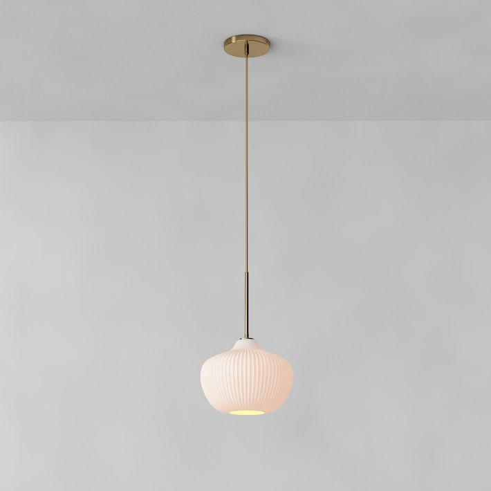 Sculptural Ribbed Pendant | West Elm (US)