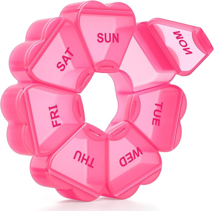 Large Weekly Pill Organizer, Pill Box 7 Day, KAPENS Daily Vitamin Case Large Capacity Compartment... | Amazon (US)