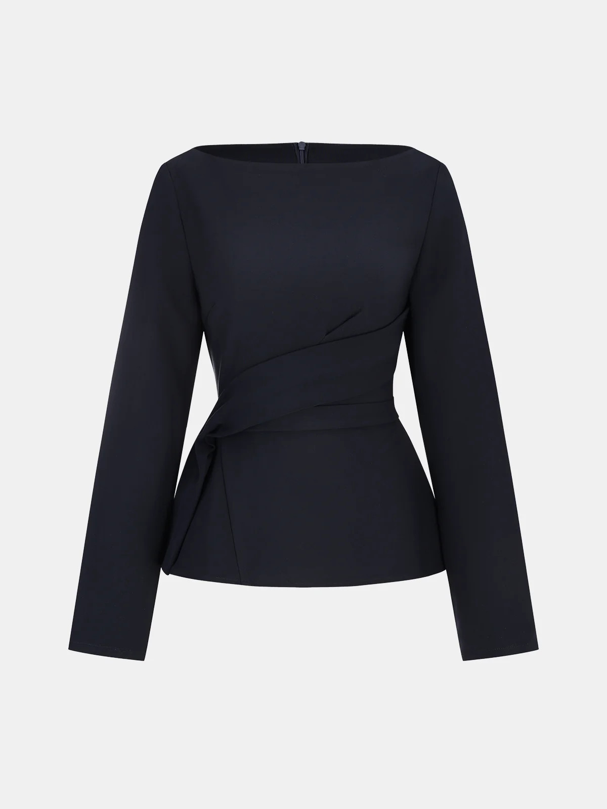 Long Sleeve Asymmetric Blouse | Commense