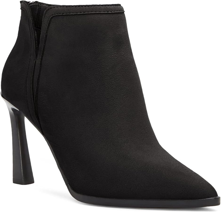 Juliet Holy Womens High Heel Booties Pointed Toe V Cut Back Zipper Short Dress Ankle Boots | Amazon (US)