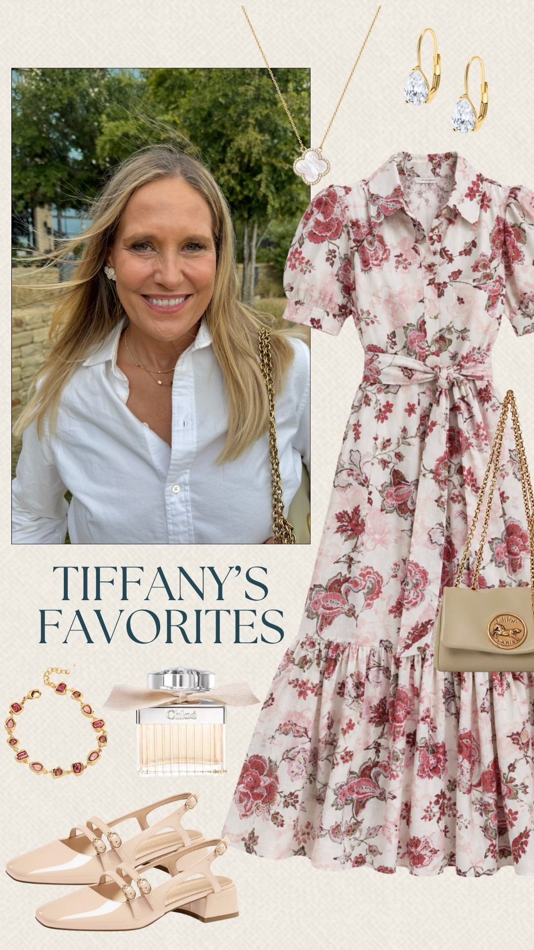 Tiffany’s favorites include this floral ME+EM dress paired with a pretty pair of Amazon shoes. I love the soft pink floral print and how the neutral shoes let the dress stand out. This would be such a pretty look for a fall event, lunch, or a special day out.

#LTKSeasonal #LTKOver40 #LTKMidsize