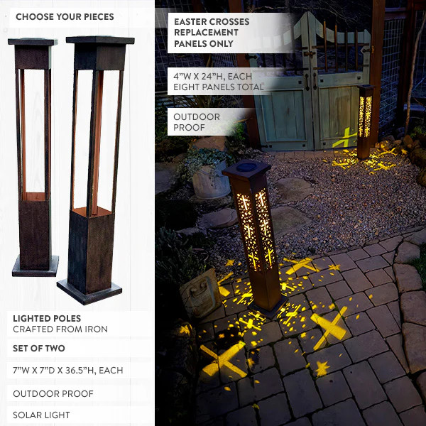 Interchange-a-glow Series: Cross & Stars Light Pillars - Decor Steals | Decor Steals