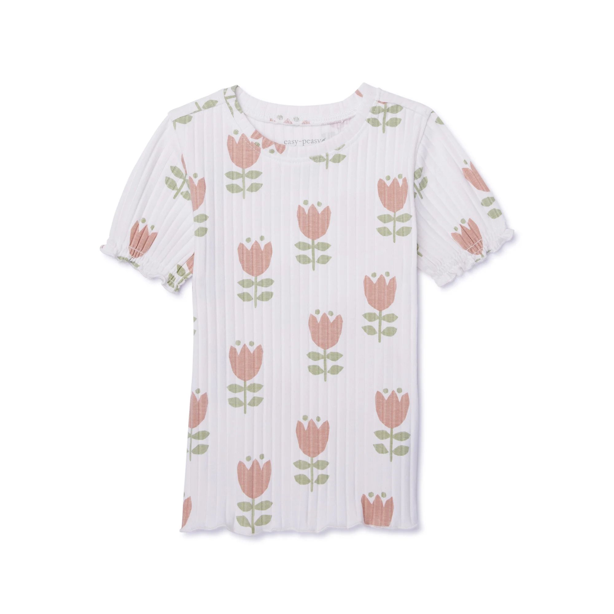 easy-peasy Toddler Girl Puff Sleeve T-Shirt, Sizes 18M-5T | Walmart (US)