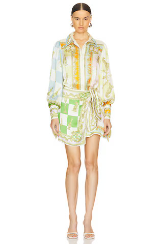 Alemais Checkmate Silk Mini Dress in Multi from Revolve.com | Revolve Clothing (Global)