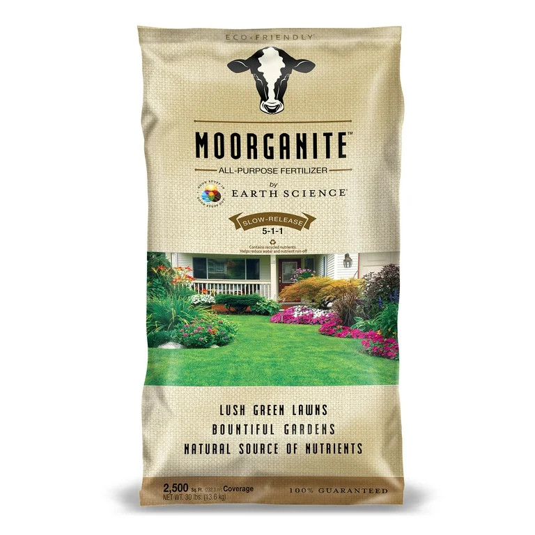 Moorganite Natural All Purpose Lawn & Garden Fertilizer by Earth Science 30 lb, 2,500 sq.ft Cover... | Walmart (US)