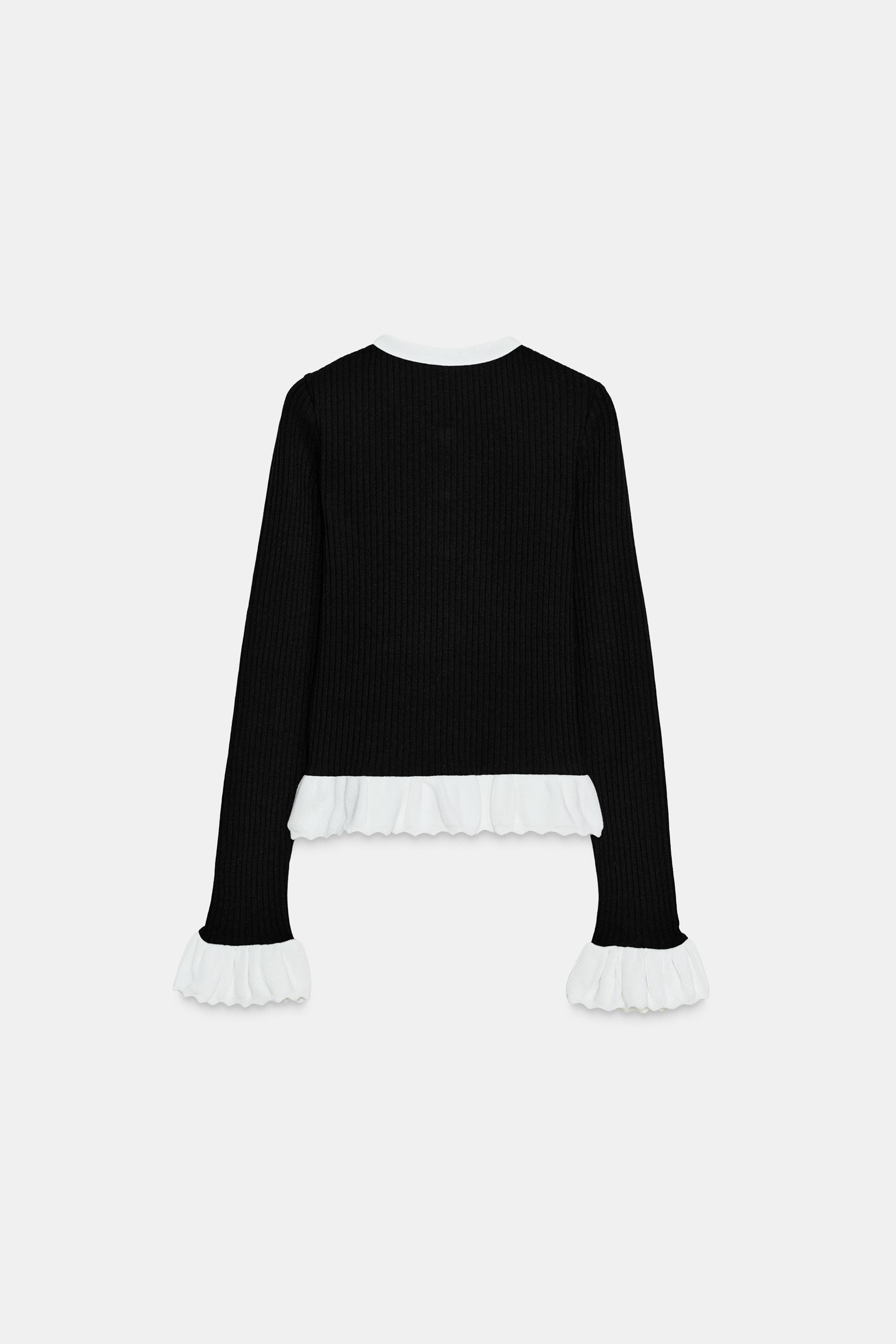 CONTRAST KNIT CARDIGAN | Zara UK