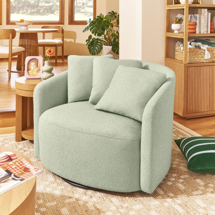Beautiful Drew Accent Chair by Drew Barrymore, Sage Boucle | Walmart (US)
