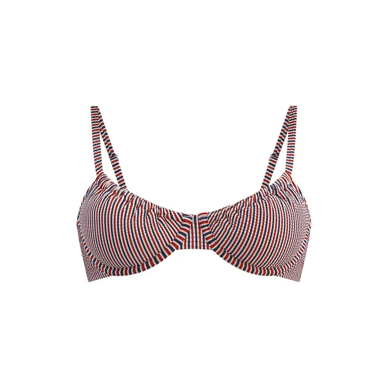 No Boundaries Striped Underwire Bikini Bralette, Women's | Walmart (US)