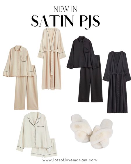 Satin pyjama set & satin robes 😍😍 added some fluffy slippers that would looo cute with any set 💗

#LTKSeasonal #LTKstyletip #LTKeurope