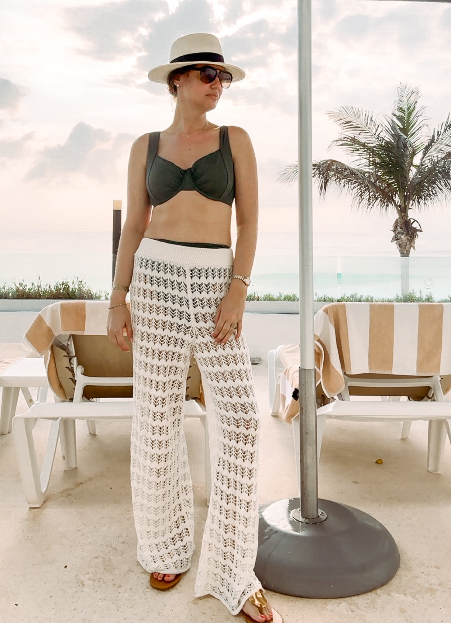 Bathing suit swimsuit cover up 
Wearing a medium curve love top
Med bikini bottom 
Med in knit pants 

#LTKswim #LTKtravel #LTKSpringSale