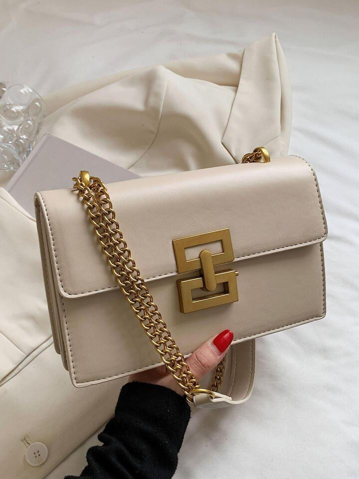 Lightweight,Business Casual Minimalist Chain Flap Square Bag For Teen Girls Women College Student... | SHEIN