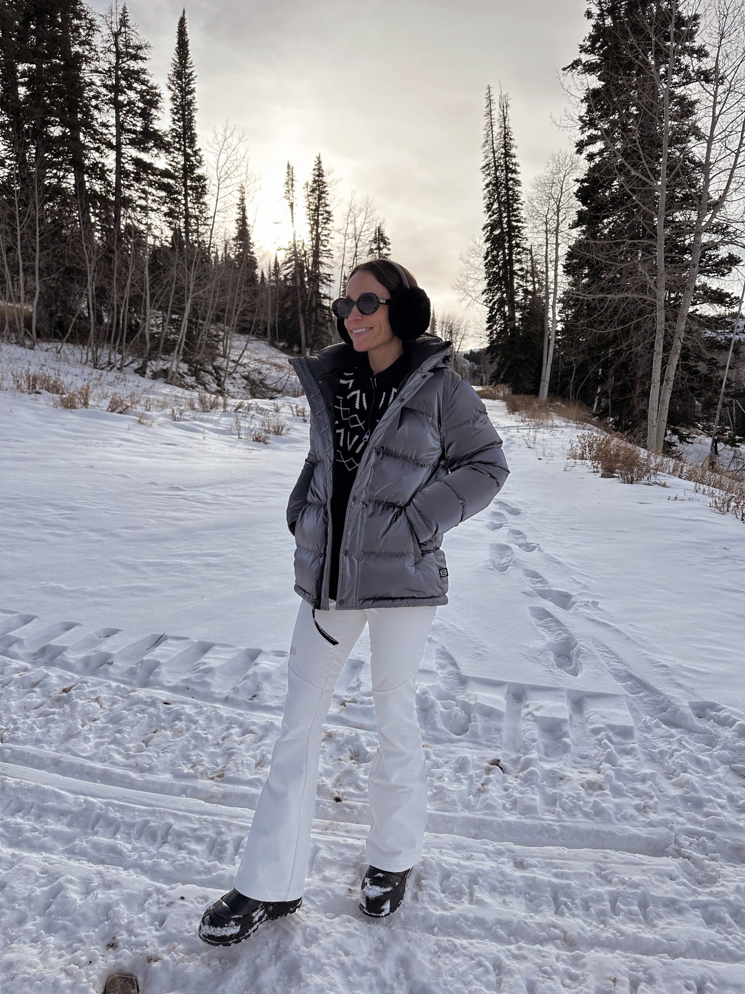 Winter snow outfit 
I’ve had these ski pants for 3 years and they’re the best. Size up 2 sizes as they run small (or they did a couple of years ago). I am able to wear a base layer with them. 

#LTKPetite #LTKOver40
