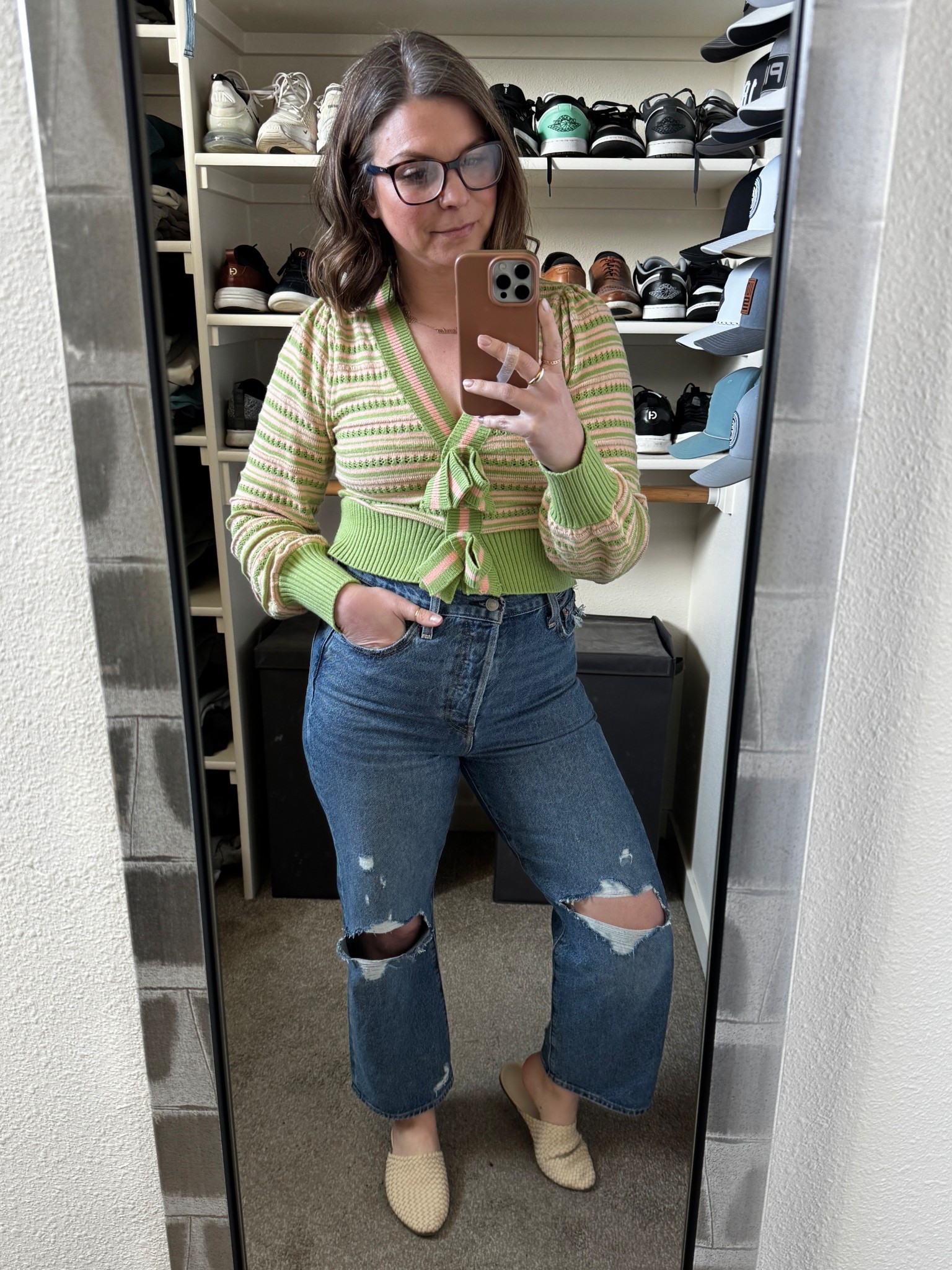 Sweater is My Element Boutique. I sized up in jeans